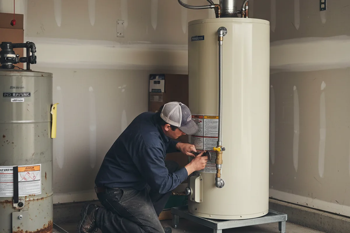 Water heater and shutoff valve replacement in Napoleonville